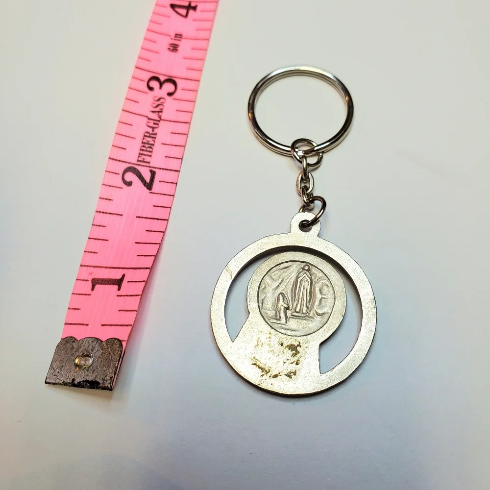 Mary coin keychain